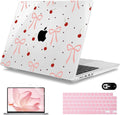 Mektron Case for MacBook Pro 16" M4 A3403 A3186 M3 A2991 M2 A2780 M1 A2485 (2021/2023/2024) Pro/Max with Touch ID, Hard Shell Plastic Laptop Cover Keyboard Cover Screen Protector, Pink Bows-Hearts