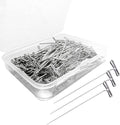 T Pins, Stainless Steel T-pins for Blocking Knitting, Wig Pins for Foam Head by Sunenlyst