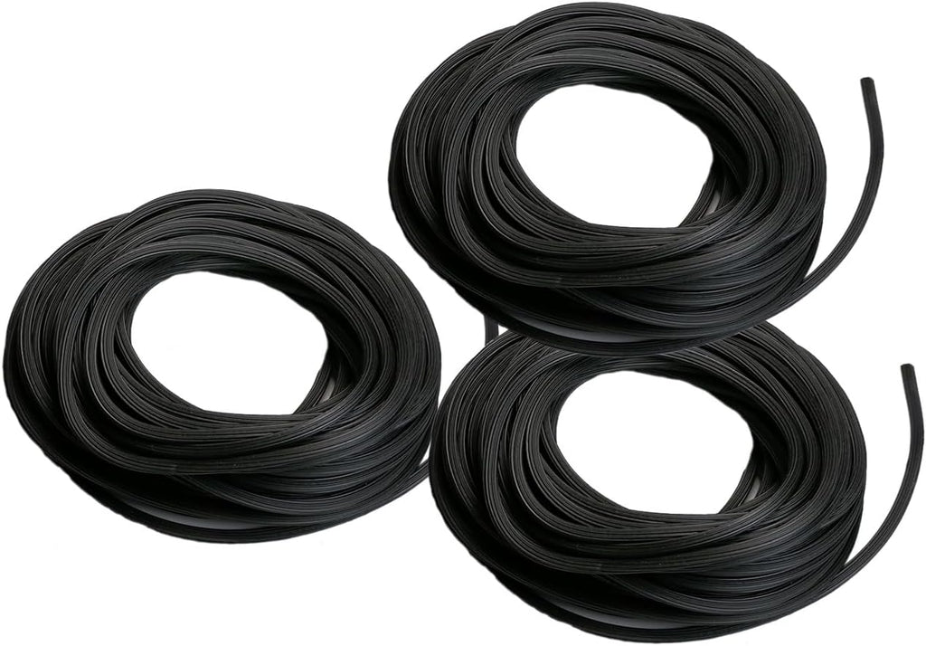 Window Screen Spline, (.125" x 40ft +.14" x 40ft +.16" x 40ft) 3 Sizes in 1 Kit - Screen Retainer Spline for Window Screen Replacement, Black, Tooltriz