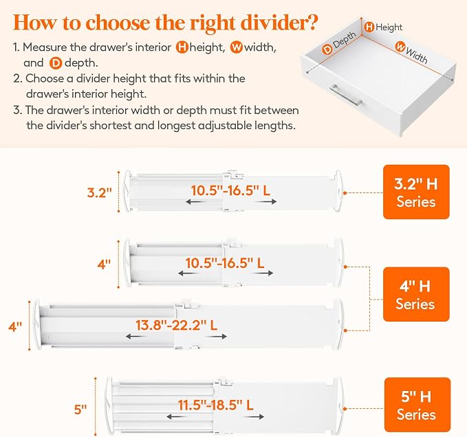 Lifewit 16 Pack Drawer Dividers - Image 3