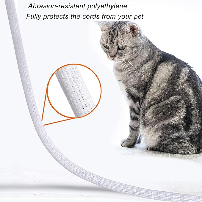 10ft - 1/4 inch Braided Cable Management Sleeve Cord Protector - Self-Wrapping - Image 4