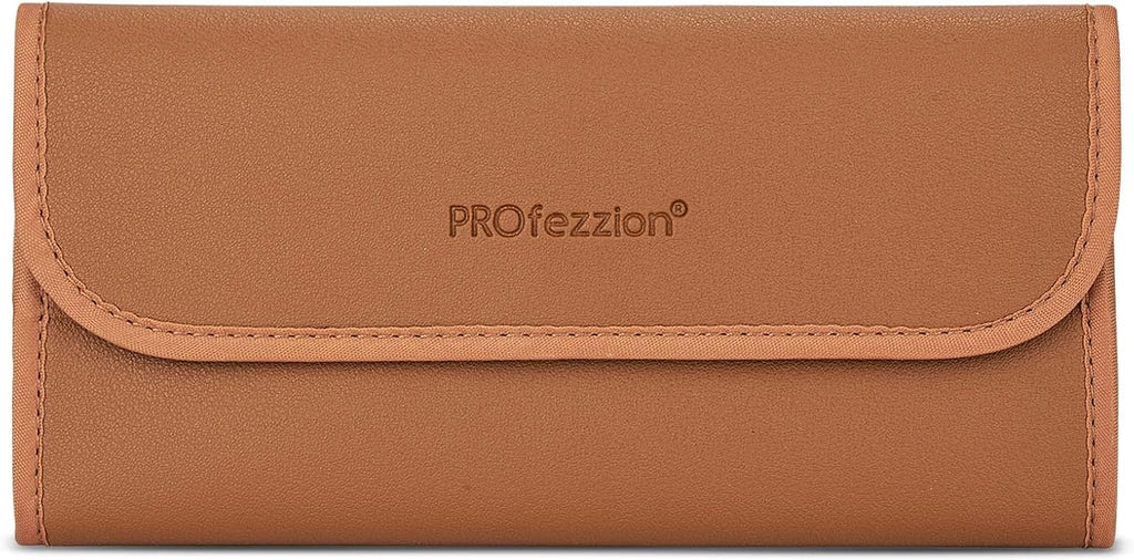 PROfezzion 4-Pocket Foldout Filter Pouch for 82mm Camera Lens Round Filter, Shock Resistant & Anti Scratch Photography Filter Case, Filter Carry Case with Microfiber Cleaning Cloth