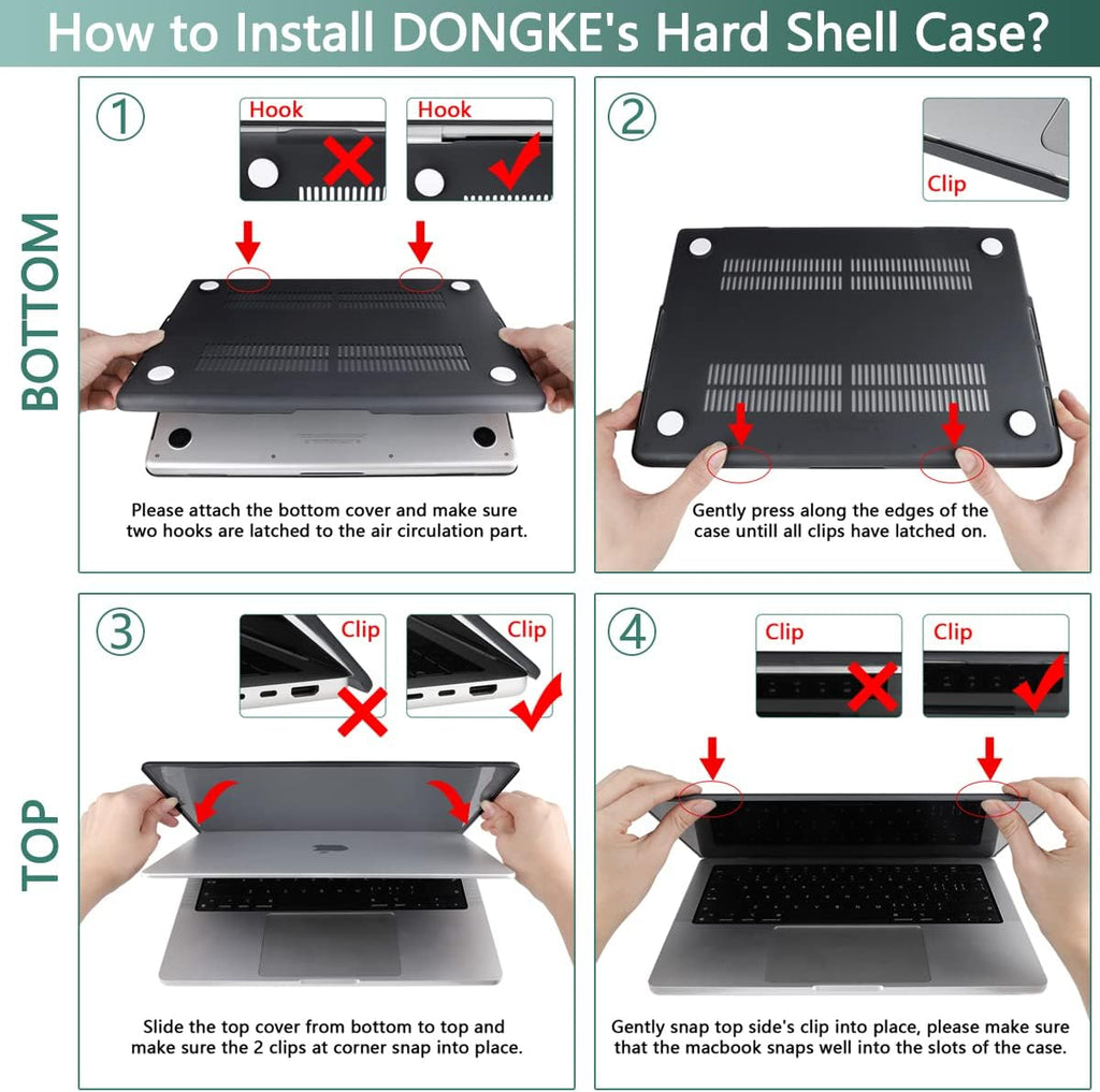 DONGKE for M4 MacBook Pro 16 Inch Case 2024 2023 2021 A3403 A3186 M3 A2991 M2 A2780 M1 A2485 Pro/Max Chip, Plastic Hard Shell Case & Keyboard Cover for Mac Pro 16 with Touch ID, Forest