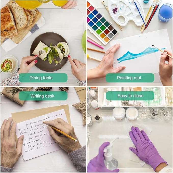 NATRKE Clear Desk Mat Pad, 35.4" X 15.7" Large Transparent Desk Protector - Image 9