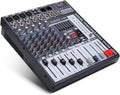 Boytone BT-60MX, 6 Channel Bluetooth Audio Mixer - DJ Sound Controller, USB MP3 Player, 4 XLR Microphone Jack, 7 Band EQ, 16 DSP Digital Multi Effects Processor, RCA IN-OUT Jack, 48V Phantom Power