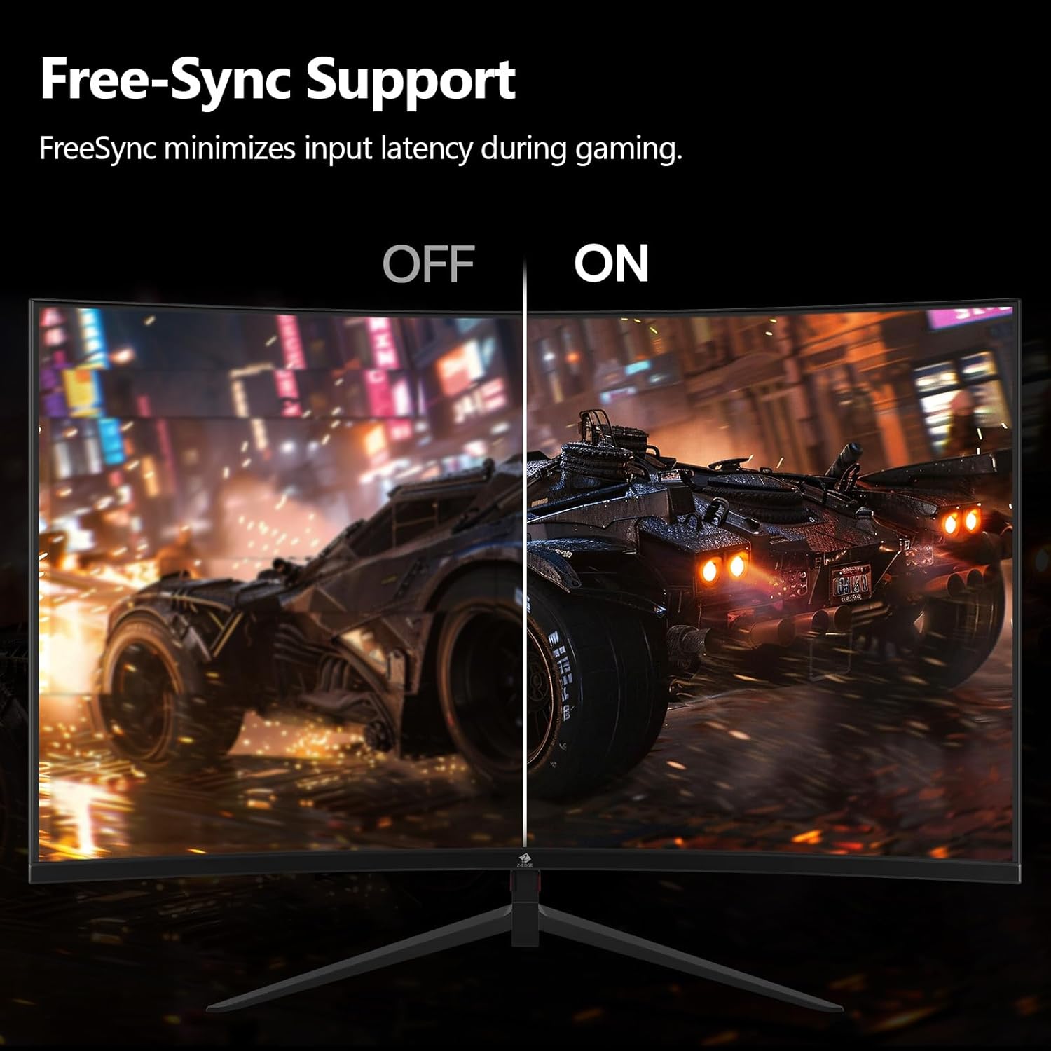 Z-Edge UG24 24-inch Curved Gaming Monitor 180Hz Refresh Rate, 1ms MPRT, FHD 1080 Gaming Monitor, R1650 Curved