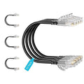 Cat6 Slim Patch Cables 20 Feet 10-Pack Black, Cat6a Patch Cables 10Gbps 550MHz by Unknown
