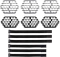 IMPRESA Cable Comb Organizer Kit - Includes 6 Straps & 6 Inserts - Cable Management Tool for Cat6a & Ethernet Wires - Neat Wire Organizer for Home or Network Setup