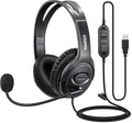 MAIRDI USB Headset with Microphone for PC, Computer Headset with Mic Noise Canceling for Laptop Teams Zoom Office Work Call Center Business Softphone, Dictation Headset for Dragon Naturelly Speaking