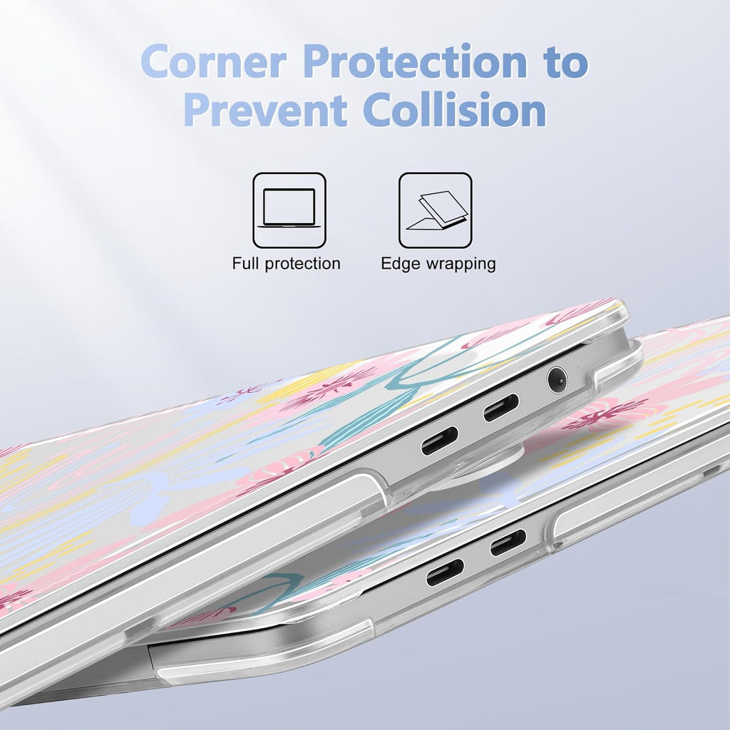 for MacBook Pro 16 inch Case 2019 2020 Release Model A2141, Plastic Hard Shell Cover with Keyboard Cover & Screen Protector for MacBook Pro 16 inch with Touch Bar & Touch ID, Florals
