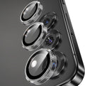 YWXTW Camera Lens Protector for Samsung Galaxy S25 Accessories [1:1 Fit & Ultra Clarity] 9H Tempered Glass Metal Individual Ring Camera Cover Screen Protector for S25, Case Friendly (Clear)