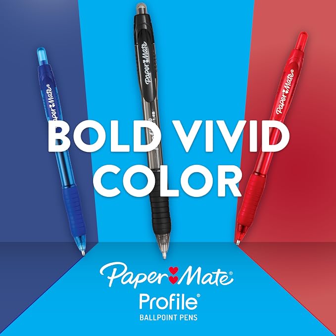 Paper Mate Profile Retractable Ballpoint Pens, Bold Point, Journaling, Office - Image 5