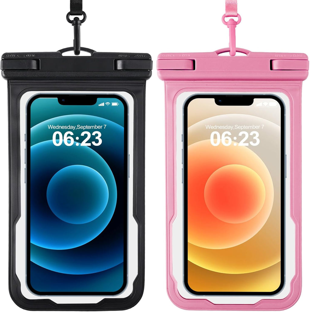 Waterproof Phone Pouch for Cruise Essentials 2025, Beach Vacation Essentials Cruise Ship Essentials Must Haves for Travel, Dry Bag Case for iPhone 16 15 14 13 12 Plus Pro Max Galaxy Pixel 2 Pack