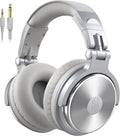 OneOdio Wired Over Ear Headphones Studio Monitor & Mixing DJ Stereo Headsets with 50mm Neodymium Drivers and 1/4 to 3.5mm Jack for AMP Computer Recording Podcast Keyboard Guitar Laptop - Silver