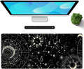 Galdas Gaming Mouse Pad XXL XL Large Long Extended Big Mousepad Non-Slip Rubber Keyboard Desk Pad with Stitched Edges for Laptop Home Office (31.5x11.8x0.08 Inch) … (Black Moon)