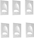 BestMounts - 6 Pack Inner Nose Behind Wall Cable Management TV Cord Hider for Wall Mounted TV - Single Gang Low Voltage Recessed Wall Plates Cable Pass Through for Wires, HDTV, HDMI (White)
