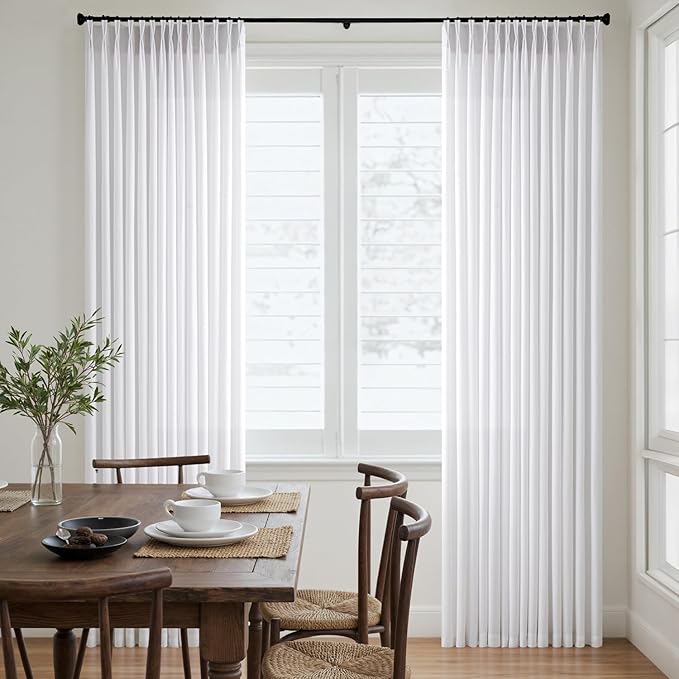 Memory Trained Pinch Pleated Curtains 84 Inches Long, Viral Linen Pinch Pleat - Image 4