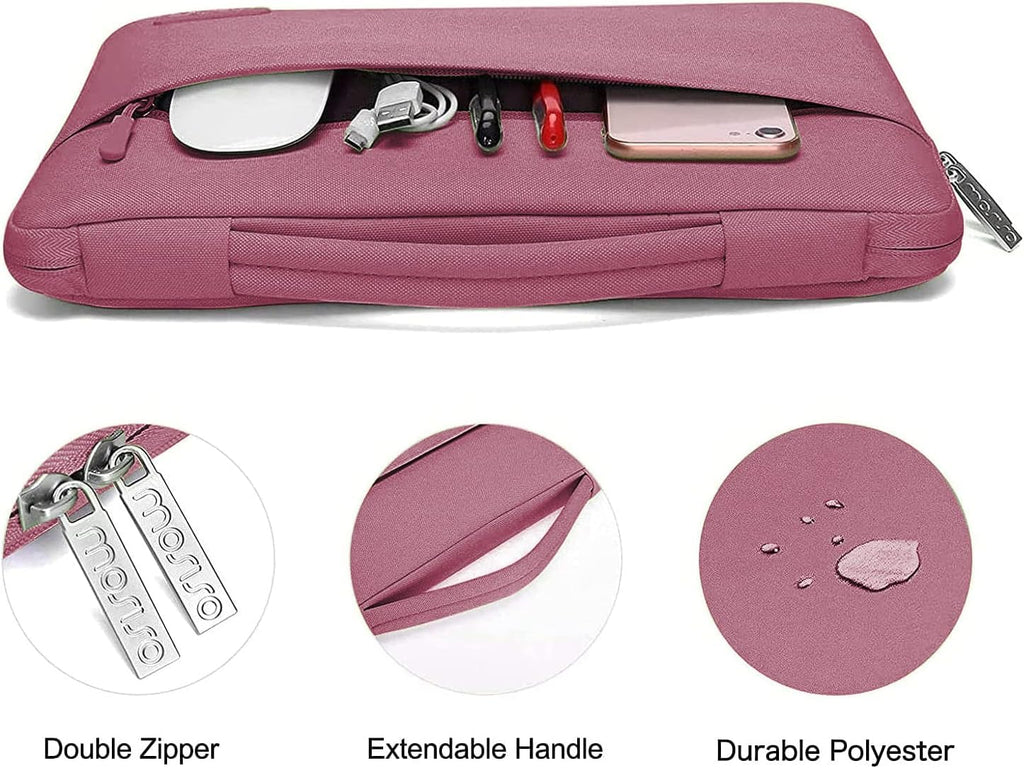 MOSISO Compatible with MacBook Air 13 inch Case 2025 2024 2023 2022 M4 A3240 M3 A3113 M2 A2681, Hard Shell&Sleeve Bag&Keyboard Skin&Webcam Cover&Screen Film for MacBook Air 13.6 inch, Dusty Rose