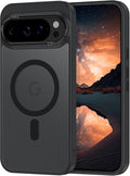 Magnetic for Google Pixel 10 Pro XL Case, [Military Grade Drop Protection] [Compatible with MagSafe] Shockproof Slim Translucent Matte Anti-Slip for Women Girls Men Case, Black