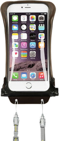 AquaVault 100% Waterproof Floating Smart Phone Case & Money Pouch - Fits All Phones - Made from Premium Heavy Duty PVC for Added Drop Protection - Includes Adjustable Neck Strap. Black