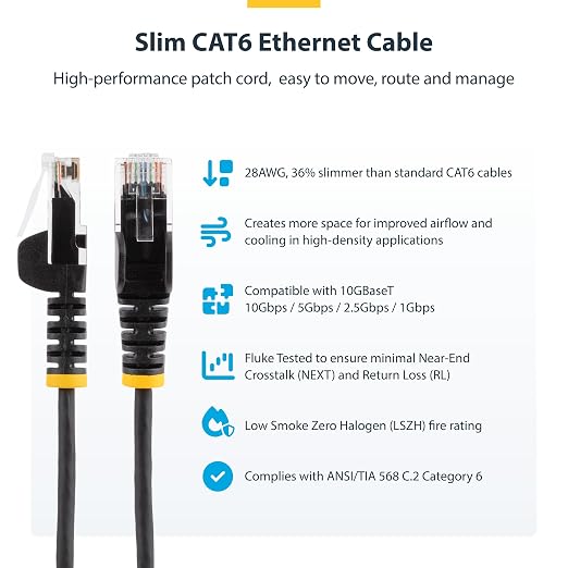 StarTech.com 10ft Purple Slim CAT6 Ethernet Cable, Snagless RJ45, 28AWG Pure - Image 2