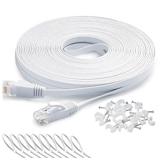 DAYEDZ Ethernet Cable 50 ft, Cat 6 LAN Cable Ethernet Cord, Slim Long Flat by DAYEDZ