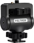Adjustable Gimbal Monitor Cold Shoe Adapter, Metal Field Monitor Mount Holder, 360 Degree Swivel and Tilt Adjustable Monitor Mount Bracket with Cold Shoe Mount, Locating Pin Design Cold Hot Adapter