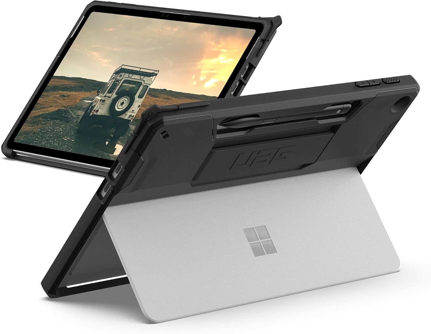 URBAN ARMOR GEAR UAG Designed for Microsoft Surface Pro 1st Edition 12" Case - Rugged Protective Cover with Built-in Handstrap & Pen Holder Military Grade Drop Proof, Scout Black