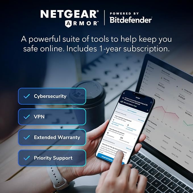 NETGEAR Orbi Tri-Band WiFi 6 Mesh System – Router + 2 Satellite Extenders - Image 6