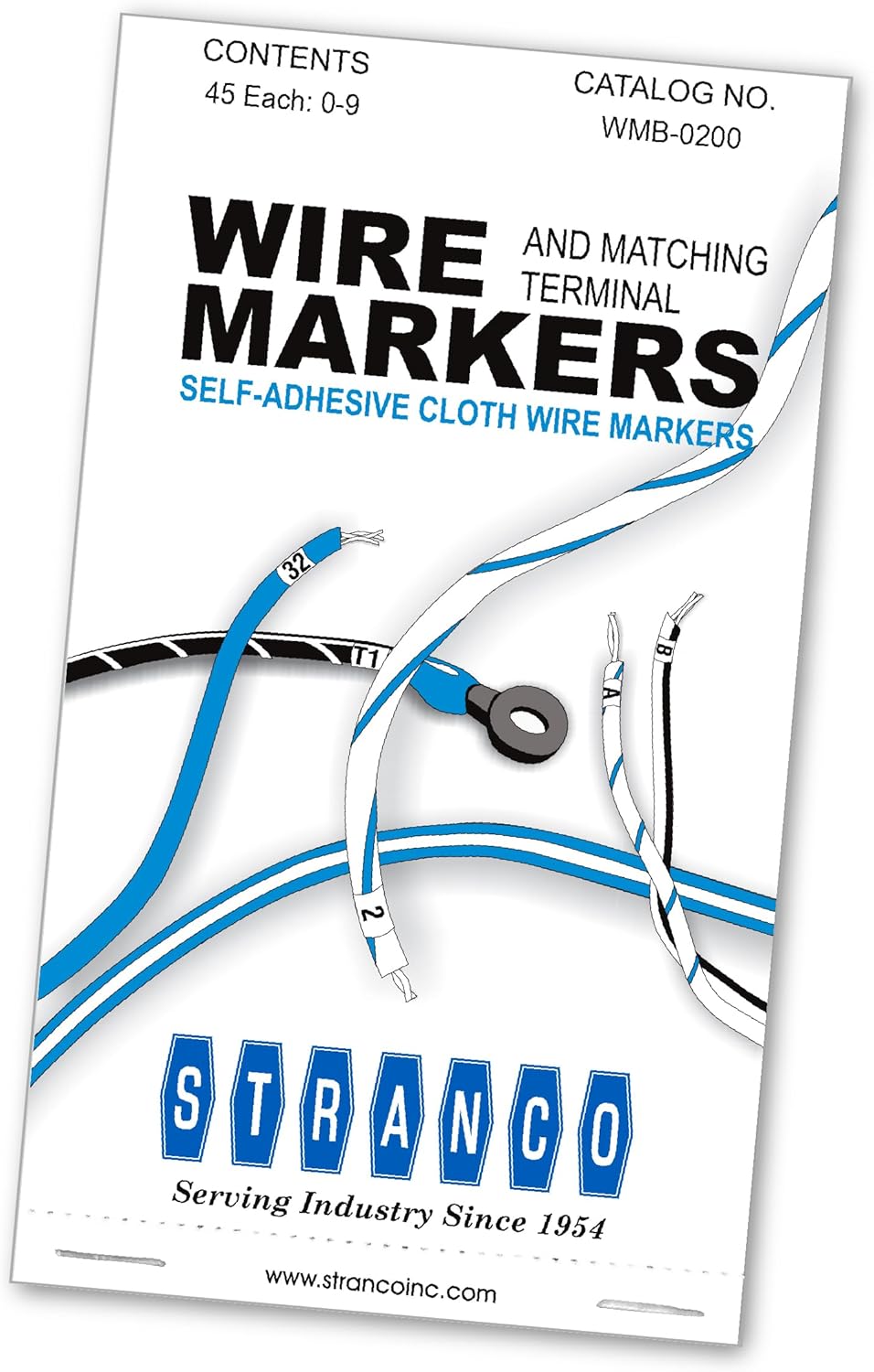Premium Wire Marker Book for Cable Management, Vinyl-Coated, High-Tack Adhesive, Electric Panel Wire Label Stickers - 10 Pages, 1 Book, Numbered 0-9 (Pack of 1)