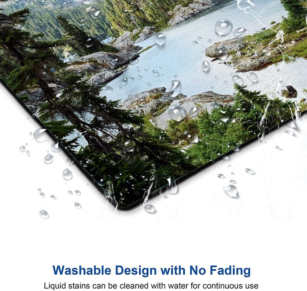 Hokafenle Mouse Pad, Natural Landscape Mouse Pad, Forest Waterfall Mousepad, Premium-Textured Square Waterproof Mouse Mat Non-Slip Rubber Base Mouse Pads for Office Laptop