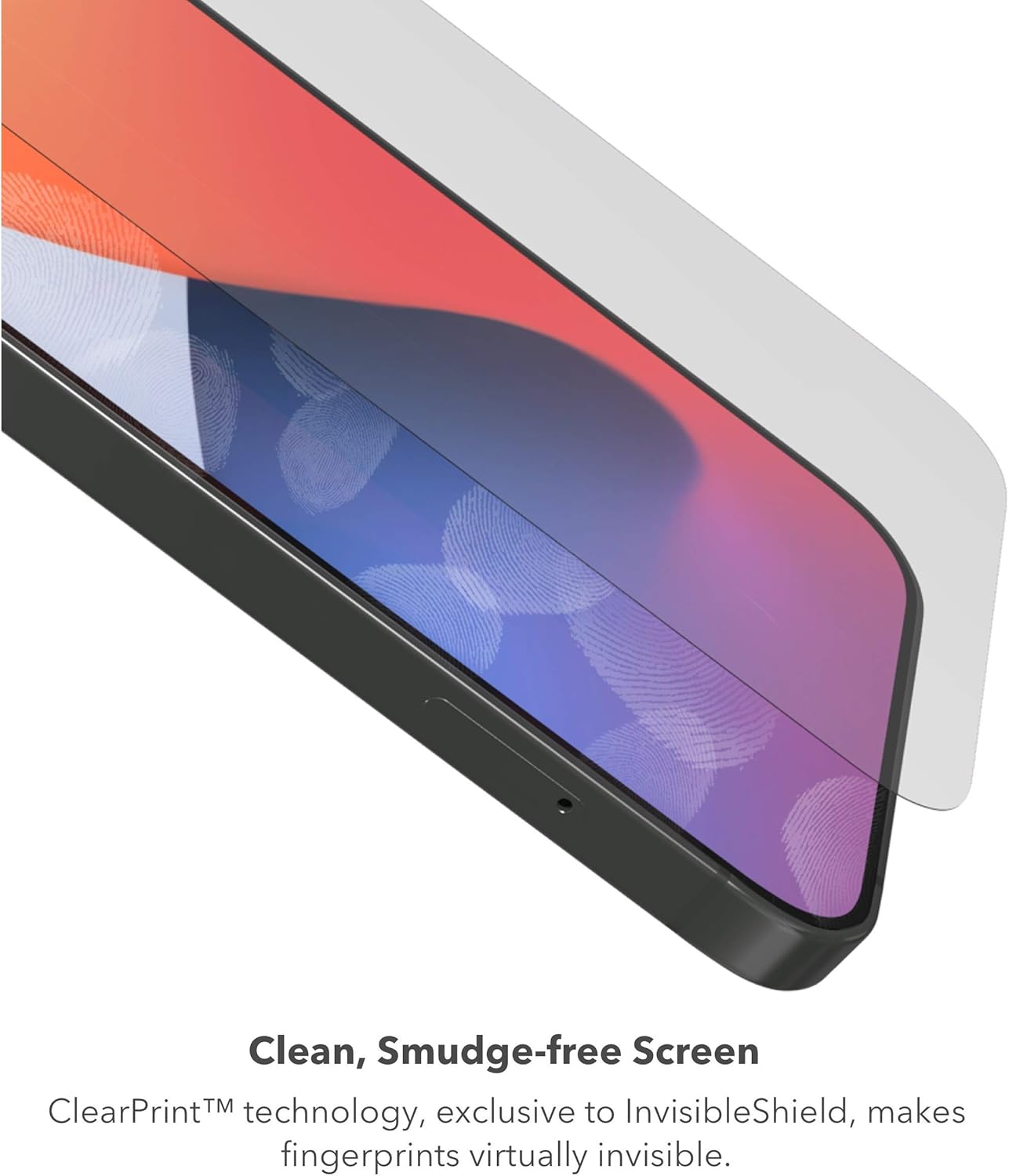 ZAGG InvisibleShield Glass Elite VisionGuard+ Anti-Microbial Screen Protector - for iPhone 12 Pro Max - Impact Protection, Scratch Resistant, Fingerprint Resistant, Smudge Resistant, Oil Resistant, clear (200106675)