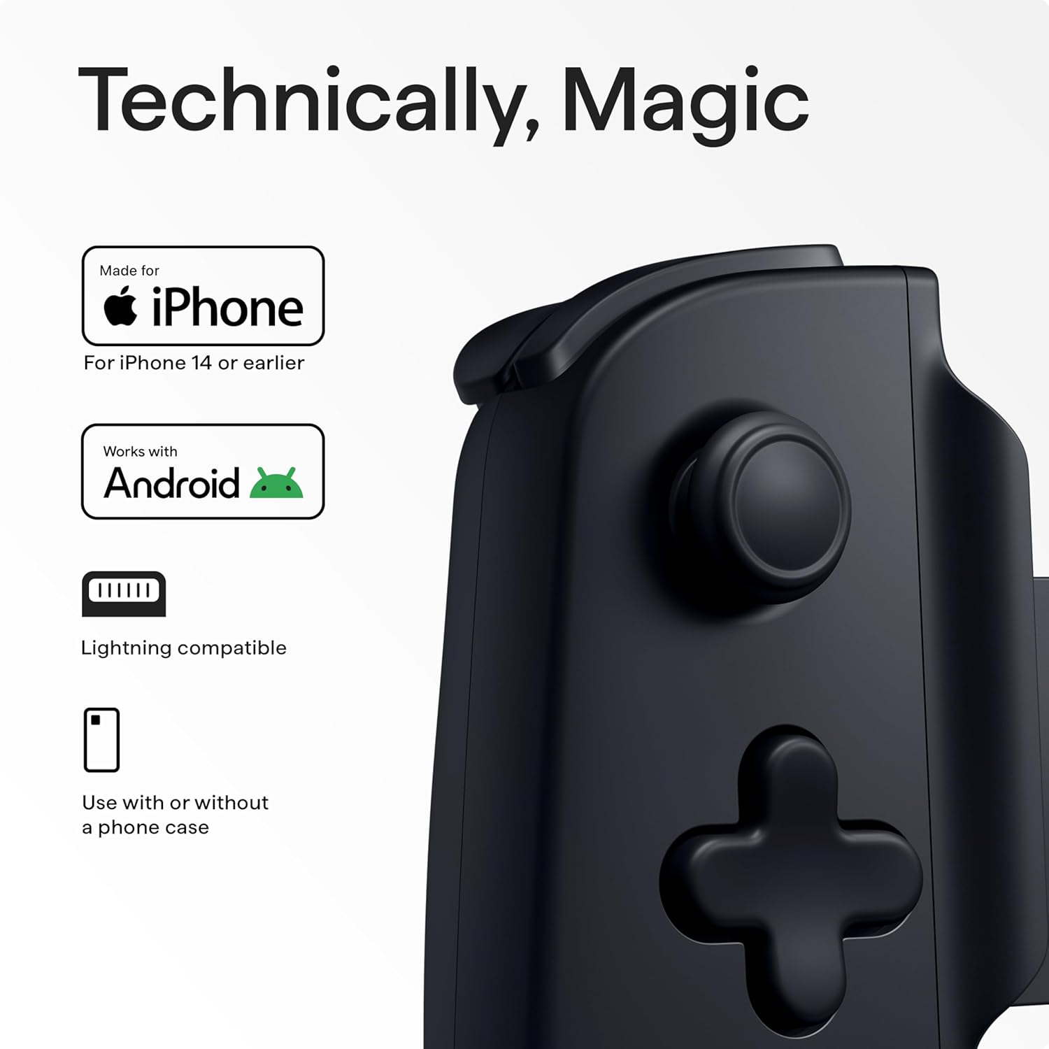 BACKBONE One Mobile Gaming Controller for iPhone (Lightning) - 2nd Gen - Turn Your iPhone into a Gaming Console - Play Xbox, PlayStation, PC, & App Games (3 Months Apple Arcade Included)