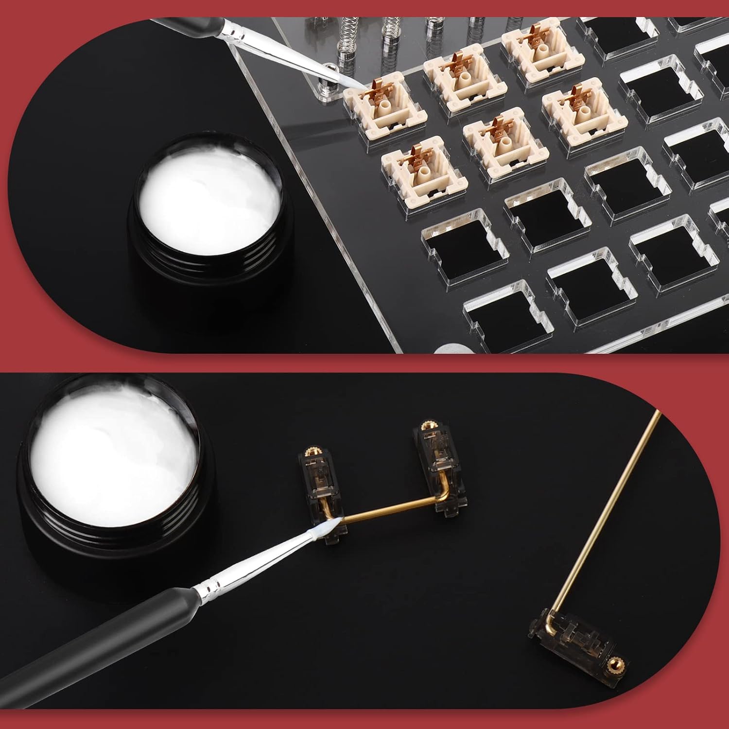 YIMAGUJRX RUNJRX Keyboard Switch Lube Kit JRX 205G0 0.53oz/15g, Switch Opener for Cherry MX TTC Holy Pandas Switch,Lube Tools for Mechanical Keyboard Switch