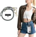 MAGEASY Universal Cell Phone Lanyard - Anti-Theft Rope Crossbody Phone Strap for iPhone 16 Pro Max & Most Smartphones, for Men & Women | 6mm Misty Blue
