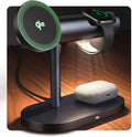 iVANKY Qi2 Certified 4 in 1 Wireless Charger Stand with Nightstand Light for MagSafe Magnetic Charging Station for iPhone 17/16 Plus Pro Max Air,Apple iWatch, Airpods (with 33 W PD Charger) ﻿