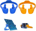 Honsky Thumbs Up 2 Pack Tablet Stand - Compatible with iPad, Samsung Galaxy Tabs, iPhone Pro Max - Universal Cute, Blue/Yellow