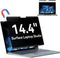 Magnetic Privacy Screen for 14.4 inch Microsoft Surface Laptop Studio 2/1, Removable Anti Glare Blue Light Laptop Privacy Filter, Anti Spy Black Protector Security Private