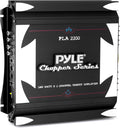 Pyle 2 Channel Car Stereo Amplifier- 1400W Dual Channel Bridgeable High Power MOSFET Audio Sound Auto Small Speaker Amp w/ Crossover, Bass Boost Control, Gold Plated RCA Input Output, Black - PLA2200