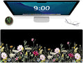 Gaming Mouse Mat Forest Background Pattern XXL XL Large Mouse Mat Long Extended Mouse Pad Desk Mat Non-Slip Rubber Mice Pads Stitched Edges Thin Pad (Floral)