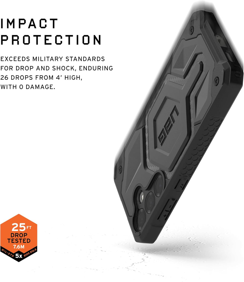 URBAN ARMOR GEAR UAG for Samsung Galaxy S25 Case 6.2" Monarch Pro - Compatible with Magnetic Charging Premium Rugged Military Drop Tested Protective Cover, Carbon Fiber
