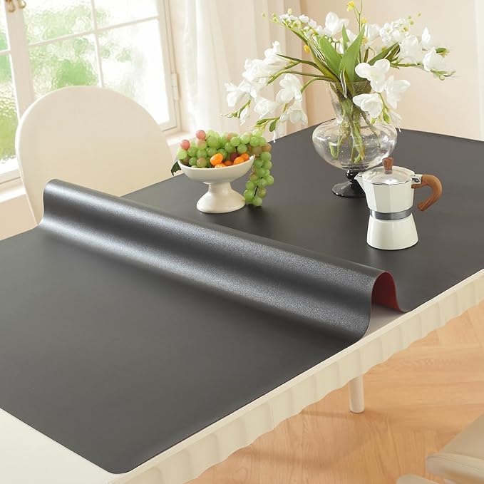 OstepDecor Black Table Cover Protector 36 x 48 Inch, 1.5mm Thick Plastic Table by OstepDecor