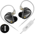 KZ Vader Pro in-Ear Monitors Gaming Earbuds, Triple Dynamic Driver IEM with 4 Tuning Switches, Clarity in All Frequency Stereo Sound Comfortable Noise Isolating Earphones for Stage and Studio (MIC)