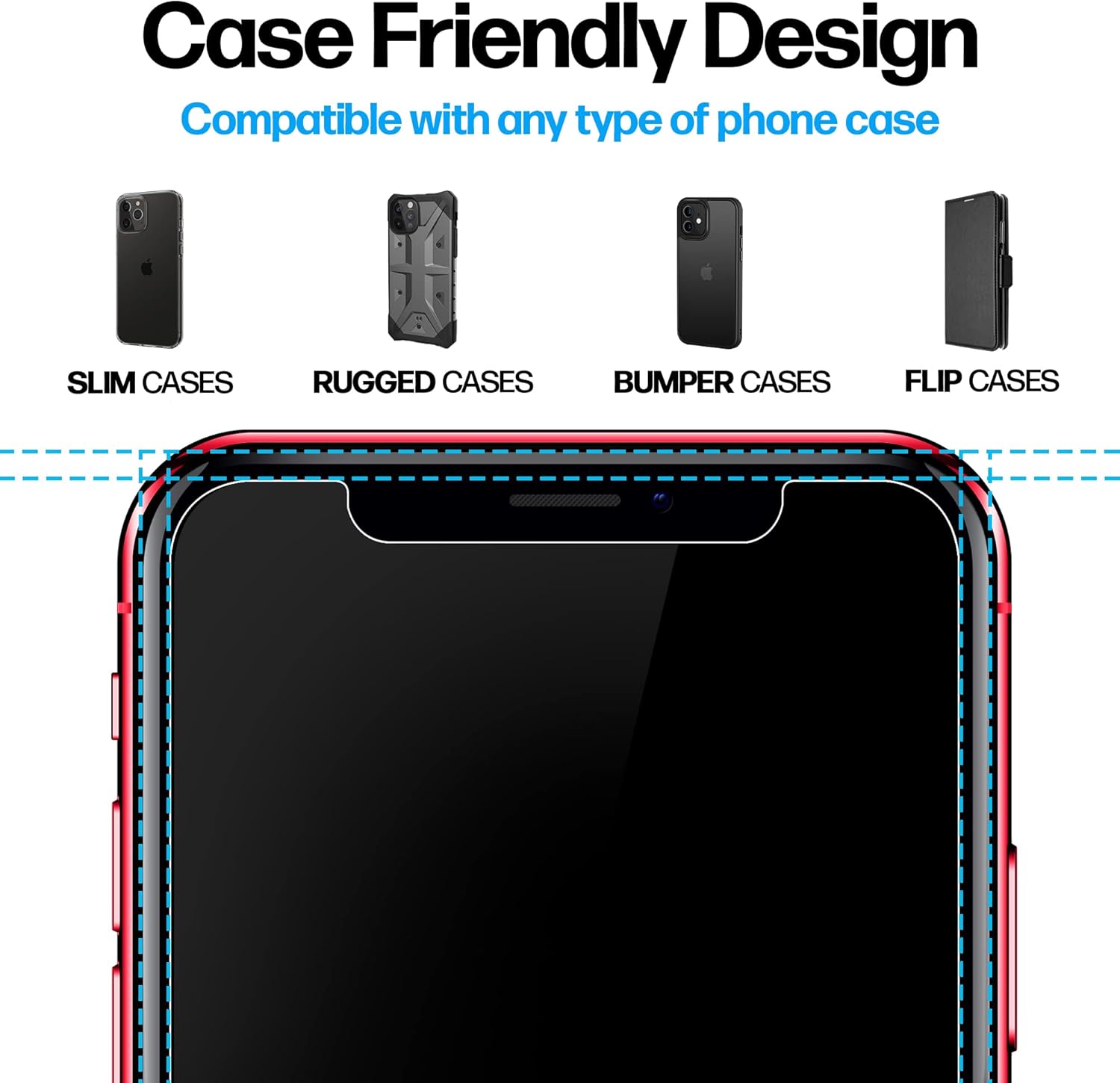 Power Theory Designed for iPhone 11, iPhone XR Screen Protector Tempered Glass [9H Hardness], Easy Install Kit, 99% HD Bubble Free Clear, Case Friendly, Anti-Scratch, 2 Pack