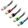 Cat 8 Ethernet Cable 5 ft 5 Pack Multi Color, Nylon Braided High Speed Heavy by Orbram