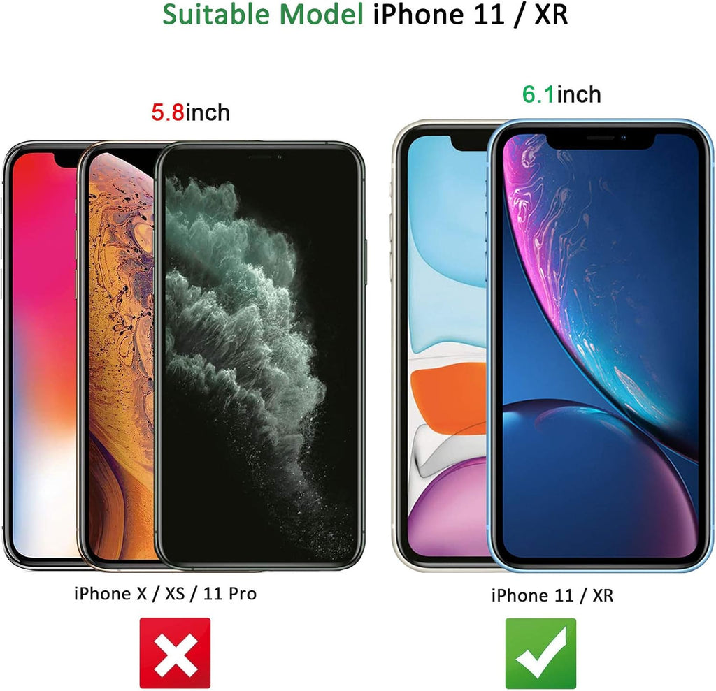NEW'C 3 Pack Designed for iPhone 11 and iPhone XR Screen Protector (6.1"), Enhanced Tempered Glass Protection, Case Friendly Anti Scratch Bubble Free Ultra Resistant