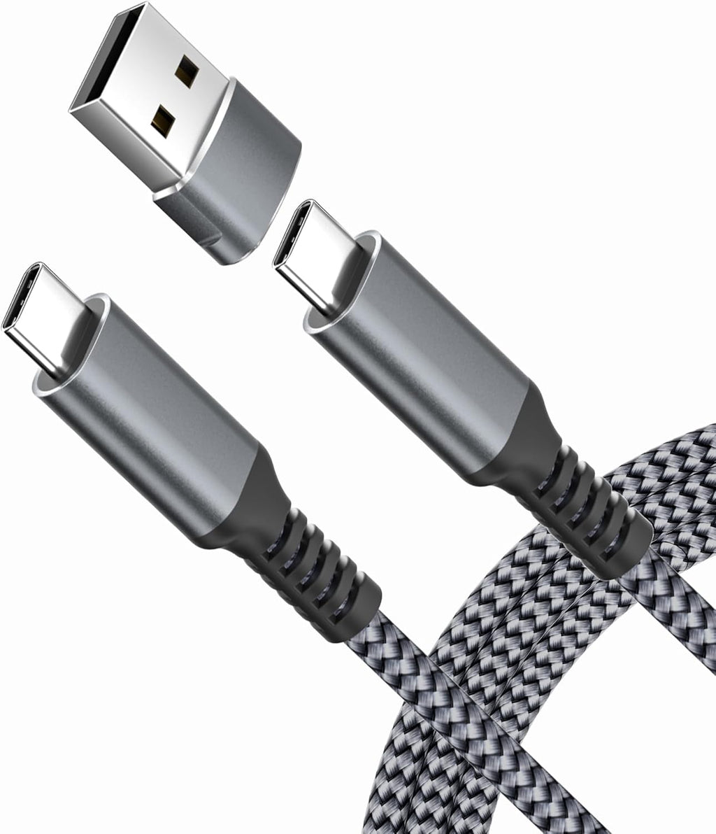 Elebase USB Type C to C 100W Cable 10FT with USB Adapter,Fast Charging PD Charger Cord for iPhone 16 15 Pro Max Plus,Samsung Galaxy S23 S25 S24,Car Play,MacBook Mac,iPad 10,Z Flip Fold 5,Ultra,A53 A54