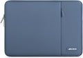 MOSISO Laptop Case 13.3 inch, 13-13.3 inch Laptop Sleeve Compatible with MacBook Air/Pro 13 / Pro 14, HP Dell ASUS Lenovo Notebook, Polyester Vertical Computer Sleeve Bag with Pocket, Steel Blue