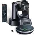 HDMI 20X Optical Zoom PTZ Conference Room Camera System, 1080P 60fps USB3.0 Computer Camera with Microphone & Bluetooth Speakerphone, Easy Setup for Church & Meetings