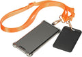 PATIKIL Universal Cell Phone Lanyard, Adjustable Crossbody Phone Strap Anti-Theft Polyester Neck Lanyard with Patches for Concerts Gym Travel Secure Hands-Free Carry, Orange